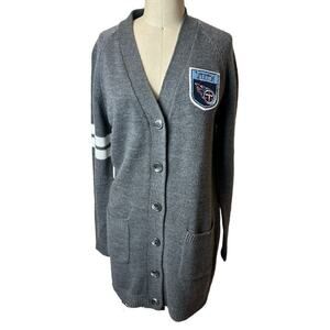 Tennessee Titans Cardigan Womens S/M NFL Little Earth Gray Long Sweater